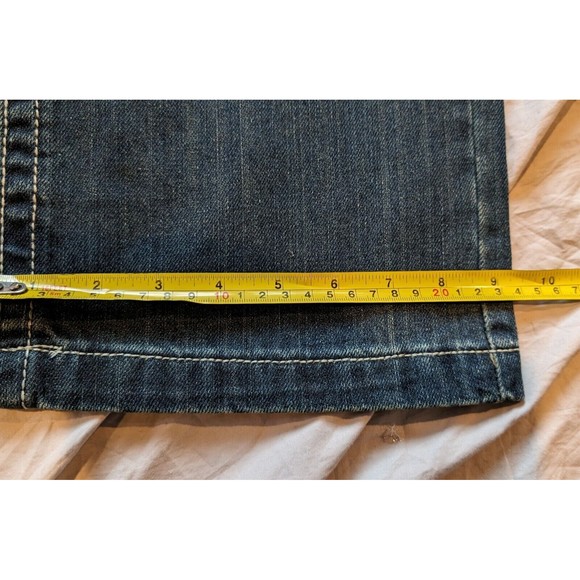 Vintage Y2K Ablanche Embroidered Wings Blue Jeans 40x34 (38x33) Deadstock NWT - Picture 10 of 11